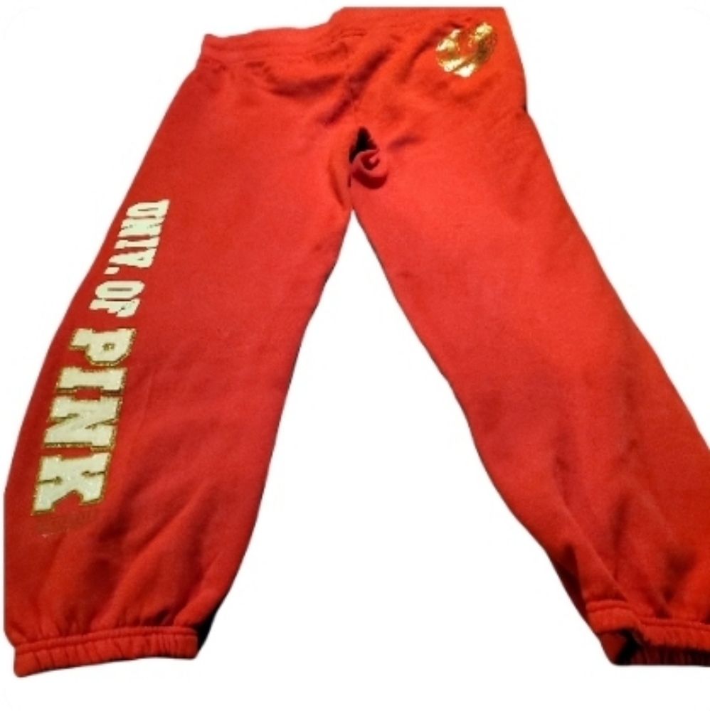 Victoria's Secret Pink orange sweatpants size M NWT